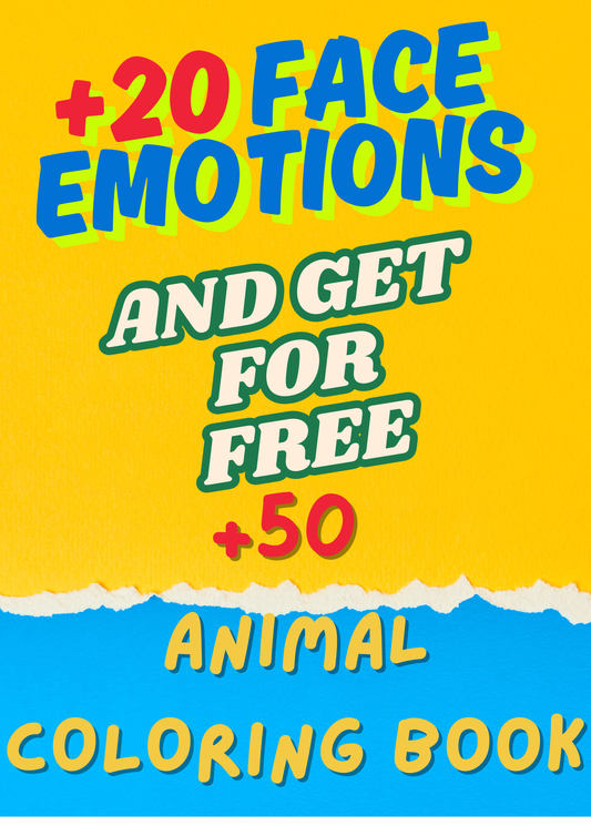 Kids emotions activity + FREE Animal coloring book